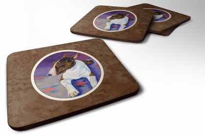 Dog Breed Terrier Group Foam Coaster (Color: Bull Terrier 1, size: 3.5 x 3.5)