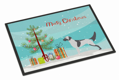 Merry Christmas Tree Dog Art Indoor or Outdoor Mat (size: 27 x 18)