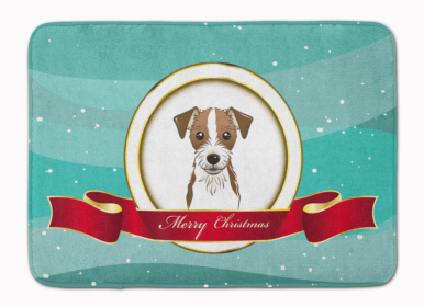 Merry Christmas Dog Art Machine Washable Memory Foam Mat (size: 27 x 19)