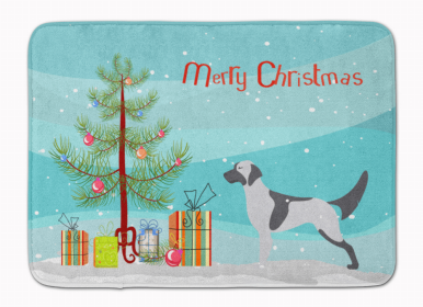 Merry Christmas Tree Dog Art Machine Washable Memory Foam Mat (size: 27 x 19)