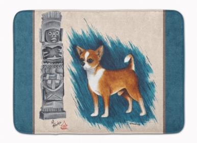 Dog Breed Themed Machine Washable Memory Foam Mat (Color: Chihuahua1, size: 27 x 19)
