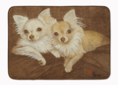Dog Breed Themed Machine Washable Memory Foam Mat (Color: Chihuahua 1, size: 27 x 19)
