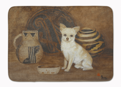 Dog Breed Themed Machine Washable Memory Foam Mat (Color: Chihuahua 2, size: 27 x 19)