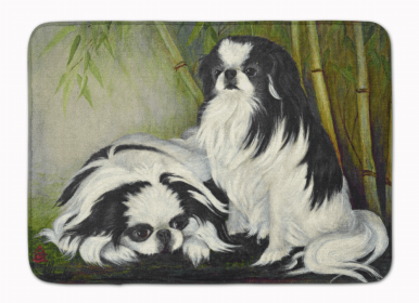 Dog Breed Themed Machine Washable Memory Foam Mat (Color: Animals/Japanese Chin, size: 27 x 19)