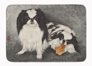 Dog Breed Themed Machine Washable Memory Foam Mat (Color: Japanese Chin 6, size: 27 x 19)