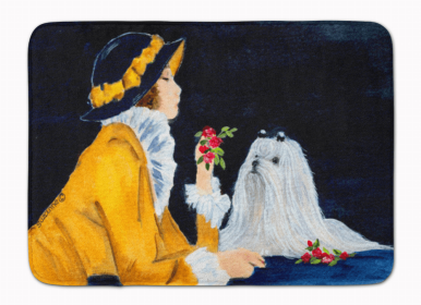 Lady with her Dog by Suzanne Mat (size: 27 x 19)