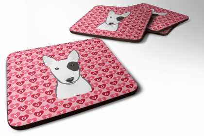 Dog Breed Terrier Group Foam Coaster (Color: Bull Terrier, size: 3.5 x 3.5)