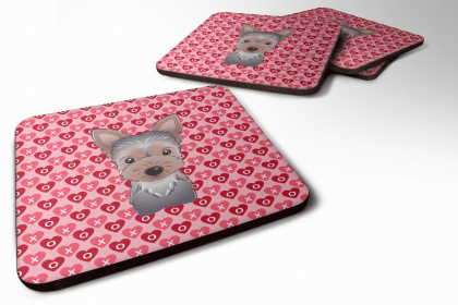 Dog Breed Terrier Group Foam Coaster (Color: Yorkshire Terrier 2, size: 3.5 x 3.5)
