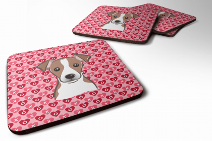 Dog Breed Terrier Group Foam Coaster (Color: Jack Russell Terrier 4, size: 3.5 x 3.5)