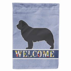 Welcome/Dog Breed Flag Canvas (Color: Newfoundland, size: 28 x 40)