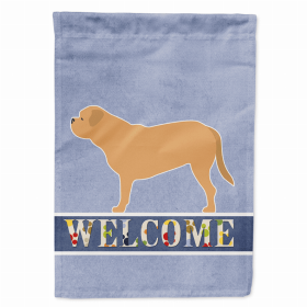 Welcome/Dog Breed Flag Canvas (Color: Dogue de Bordeaux, size: 28 x 40)