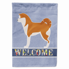 Welcome/Dog Breed Flag Canvas (Color: Akita, size: 28 x 40)