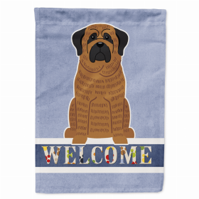 Welcome/Dog Breed Flag Canvas (Color: Mastiff - Brindle, size: 28 x 40)