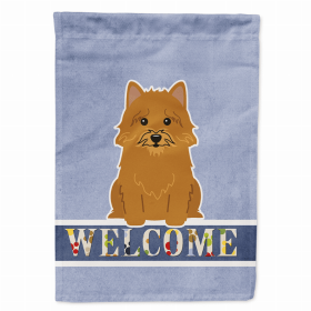 Welcome/Dog Breed Flag Canvas (Color: Norwich Terrier, size: 28 x 40)