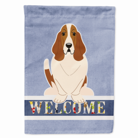 Welcome/Dog Breed Flag Canvas (Color: Basset Hound 2, size: 28 x 40)