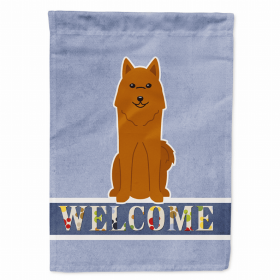 Welcome/Dog Breed Flag Canvas (Color: Karelian Bear Dog, size: 28 x 40)