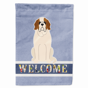 Welcome/Dog Breed Flag Canvas (Color: Saint Bernard 2, size: 28 x 40)