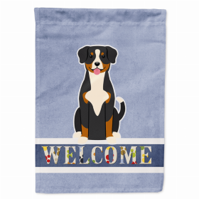 Welcome/Dog Breed Flag Canvas (Color: Entlebucher, size: 28 x 40)