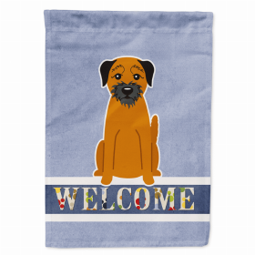 Welcome/Dog Breed Flag Canvas (Color: Border Terrier 1, size: 28 x 40)