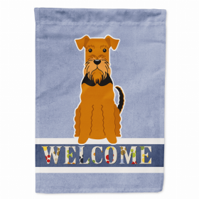 Welcome/Dog Breed Flag Canvas (Color: Airedale Terrier 1, size: 28 x 40)