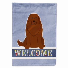 Welcome/Dog Breed Flag Canvas (Color: Caucasian Shepherd Dog 1, size: 28 x 40)