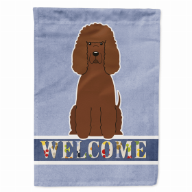 Welcome/Dog Breed Flag Canvas (Color: Water Spaniel 1, size: 28 x 40)