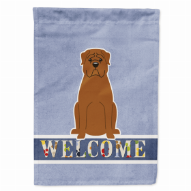 Welcome/Dog Breed Flag Canvas (Color: Dogue de Bourdeaux, size: 28 x 40)