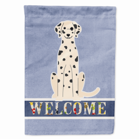 Welcome/Dog Breed Flag Canvas (Color: Dalmatian 2, size: 28 x 40)