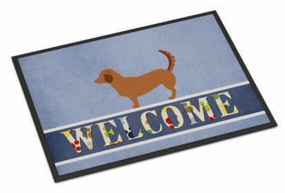 Dog Breed Themed Welcome Indoor or Outdoor Mat (Color: Alpine Dachsbrake, size: 36 x 24)