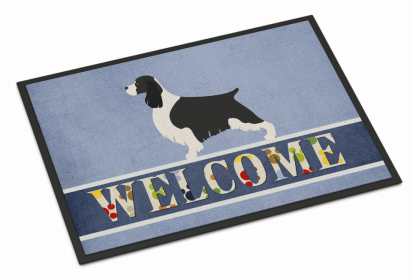 Dog Breed Themed Welcome Indoor or Outdoor Mat (Color: English Springer Spaniel, size: 36 x 24)