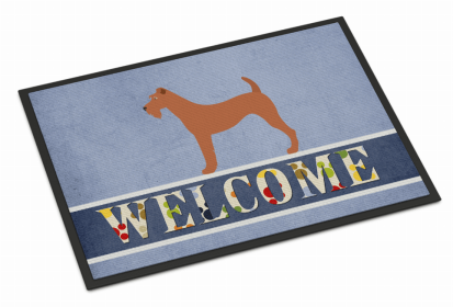 Dog Breed Themed Welcome Indoor or Outdoor Mat (Color: Irish Terrier, size: 36 x 24)