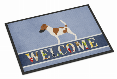 Dog Breed Themed Welcome Indoor or Outdoor Mat (Color: Fox Terrier - Smooth, size: 36 x 24)