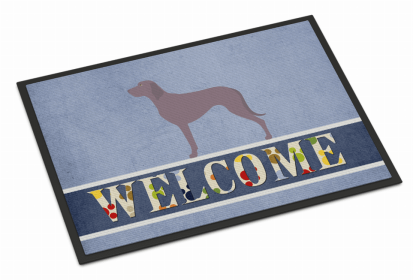 Dog Breed Themed Welcome Indoor or Outdoor Mat (Color: Weimaraner, size: 36 x 24)
