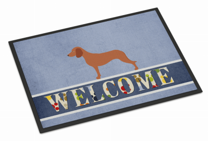 Dog Breed Themed Welcome Indoor or Outdoor Mat (Color: Bavarian Mountian Hound, size: 36 x 24)