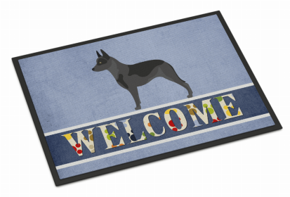 Dog Breed Themed Welcome Indoor or Outdoor Mat (Color: Australian Cattle Dog, size: 36 x 24)