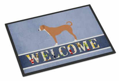 Dog Breed Themed Welcome Indoor or Outdoor Mat (Color: Australian Pinscher, size: 36 x 24)