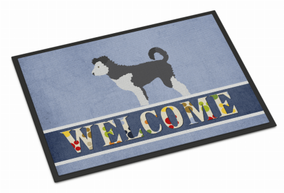 Dog Breed Themed Welcome Indoor or Outdoor Mat (Color: Pumi, size: 36 x 24)
