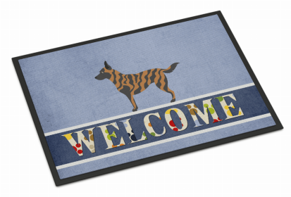Dog Breed Themed Welcome Indoor or Outdoor Mat (Color: Dutch Shepherd, size: 36 x 24)