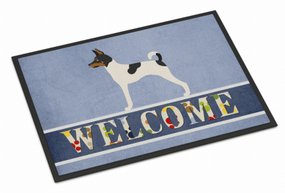 Dog Breed Themed Welcome Indoor or Outdoor Mat (Color: American Toy Fox Terrier, size: 36 x 24)