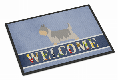 Dog Breed Themed Welcome Indoor or Outdoor Mat (Color: Silky Terrier, size: 36 x 24)