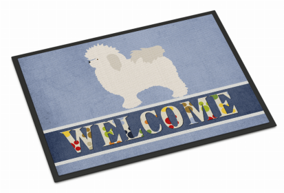 Dog Breed Themed Welcome Indoor or Outdoor Mat (Color: Bolognese, size: 36 x 24)