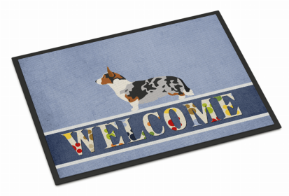 Dog Breed Themed Welcome Indoor or Outdoor Mat (Color: Corgi - Cardigan, size: 36 x 24)