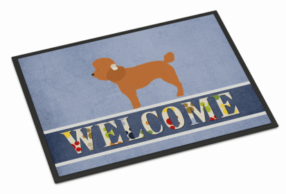 Dog Breed Themed Welcome Indoor or Outdoor Mat (Color: Poodle - Toy, size: 36 x 24)