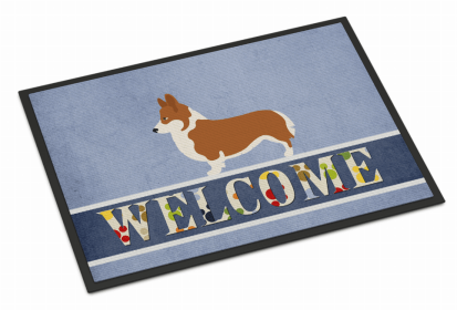 Dog Breed Themed Welcome Indoor or Outdoor Mat (Color: Corgi - Pembroke, size: 36 x 24)