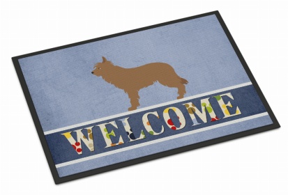 Dog Breed Themed Welcome Indoor or Outdoor Mat (Color: Berger Picard, size: 36 x 24)