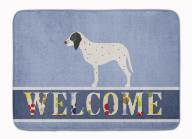 Dog Breed Themed Welcome Machine Washable Memory Foam Mat (Color: Gascon Saintongeois, size: 27 x 19)