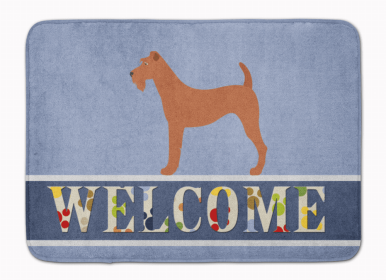 Dog Breed Themed Welcome Machine Washable Memory Foam Mat (Color: Irish Terrier, size: 27 x 19)