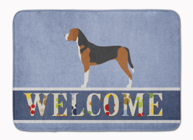 Dog Breed Themed Welcome Machine Washable Memory Foam Mat (Color: Hamiltonstovare, size: 27 x 19)