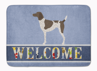 Dog Breed Themed Welcome Machine Washable Memory Foam Mat (Color: German Shorthaired Pointer, size: 27 x 19)