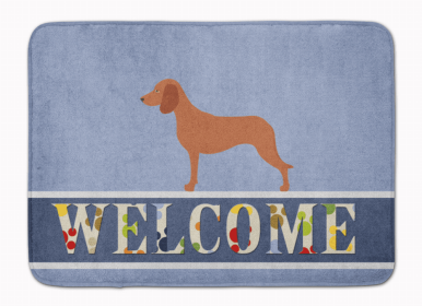Dog Breed Themed Welcome Machine Washable Memory Foam Mat (Color: Bavarian Mountian Hound, size: 27 x 19)